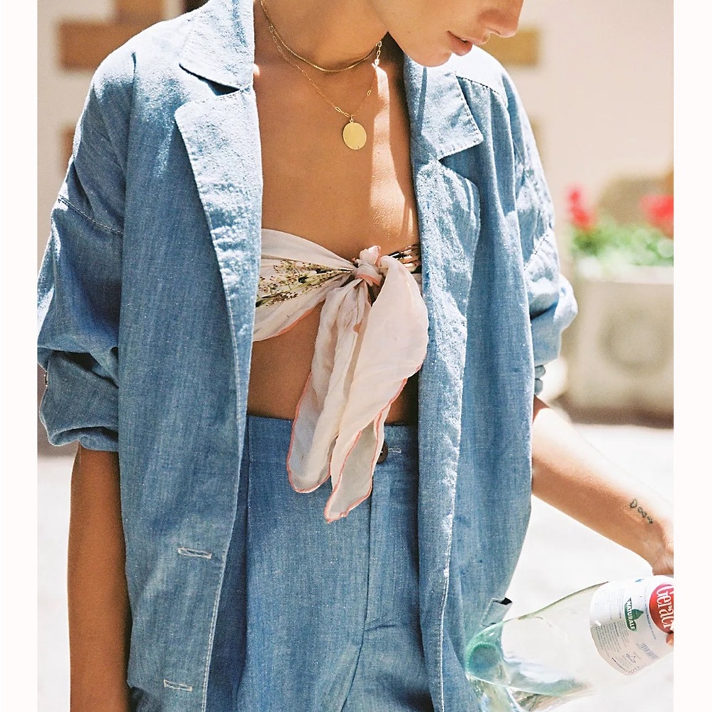 Free People Blazer Short Set